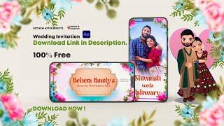 Free Elegant Spring Flower Indian Wedding Invitation Project Fort After Effects || Download and Work