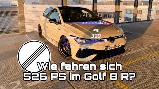 POV-Style: HGP Golf 8 R mit 526 PS auf der Autobahn  #highspeed