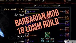 Neverwinter Barbarian Lomm Build (Mod 18)