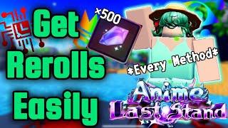 Easiest Methods to Get *TECHNIQUE REROLLS* in Anime Last Stand | Guide for Easy Rerolls #roblox