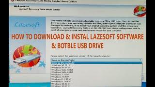 How to Download lazesoft software install & How to create boot Usb/CD WIndowsPassword reset