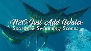 H2O: Just Add Water || ALL Season 2 Swimming Scenes (HD)