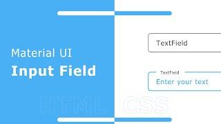 Material design Input field using HTML and CSS