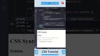 CSS Tutorial - Lesson #1: CSS Syntax #css #csstutorial #csssyntax #csshtml #html #javascript