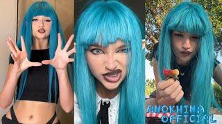 TikTok Anokhinalz Blue Long Hair Compilation || ANOKHINA LIZA TIKTOK 2022 