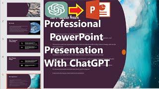 Powerpoint Presentation with ChatGPT | Create PPT with GPT