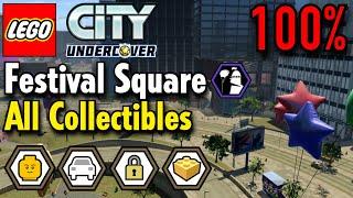 LEGO City Undercover - Festival Square 100% Guide (All Collectibles) Free Roam Gameplay