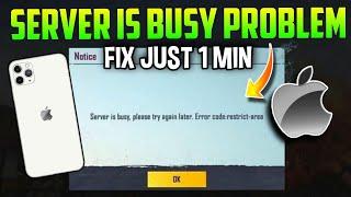 How To Fix BGMI IOS Server is busy, Please try again later. Error code restrict area problem