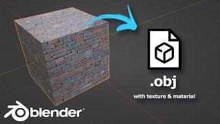 How to export OBJ with texture and material in Blender
