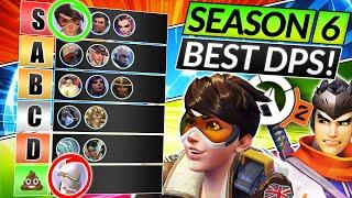 NEW SEASON 6 TIER LIST - BEST and WORST DPS HEROES to RANK UP! - Overwatch 2 Meta Guide