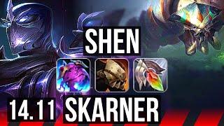 SHEN vs SKARNER (TOP) | Rank 2 Shen, 5/4/23, 600+ games | EUW Challenger | 14.11