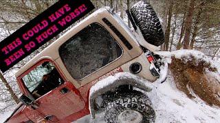 SMASHED THE WINDOW On The JEEP TJ! ALMOST ROLLED IT OVER!