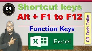 shortcut keys | Alt + f1 to f12 | MS Excel | CR Tech Talks | in telugu