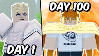 Spending 100 Days as MINATO in Shindo Life... (Roblox)