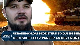PUTINS KRIEG: Dieser Ukraine-Soldat jubelt! So gut ist der deutsche Leopard-2-Panzer an der Front!