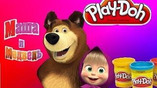 Many Play Doh Surprise Egg Kinder Surprise Hello Kitty Angry Birds Маша и Медведь Masha i Medved