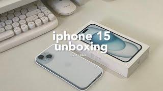 iPhone 15 (blue) unboxing + set up ️ (2024)