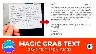 Magic Grab Text In Canva | Canva Magic Studio | Canva OCR | Canva Hindi Tutorials