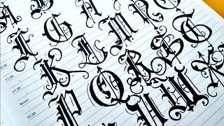 From A to Z: Gothic lettering Writing Style || Alphabets for Stylish Calligraphy