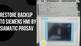 Download Backup || restore program to Siemens HMI Via ProSave Software