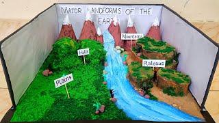 Landforms of the Earth 3d project model | Major Landforms of Earth 3d model for school | 3d project