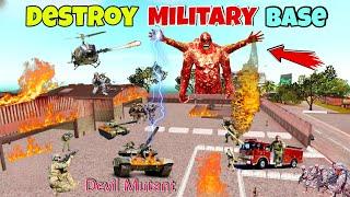 Devil Mutant Destroy Military Base In Vice Town | Rope Hero Vice Town | New Update | Black Spider2.0