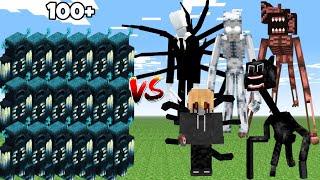 Warden 100 Vs cartoon cat, siren head, slenderman, entity13,SCP-096 - 1v100