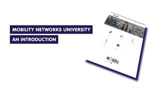 Webinar | Mobility Networks University: An Introduction