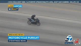 Motorcyclist leads authorities on high-speed chase through San Gabriel Valley | ABC7