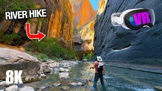 Zion Narrows Hike: VR Travel Utah - 8K 3D 180 (FULL)