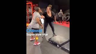 super BBW star huge  woman Lift a carry man