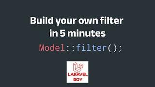 Laravel filter : build your own custom filter (do it without packages) #freepalestine