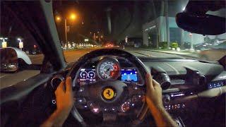 Ferrari 812 Superfast V12 POV Night Drive (3D Audio)(ASMR)