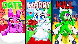 DATE MARRY KILL WITH MY CRAZY SPRUNKI GIRLS... (Roblox)