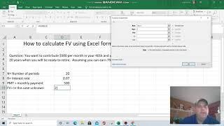 Calculating Future Value ( FV )on Excel with monthly payments