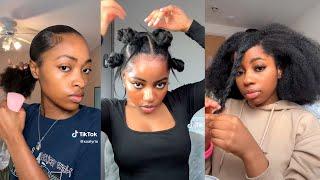 Cute & Trendy Natural Hairstyles Compilation  Viral Black Hair TikToks Compilation