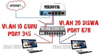 MIKROTIK VLAN DENGAN SWITCH DLINK DGS-1100-08