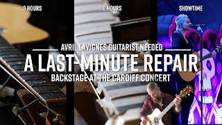 Last Minute Guitar Repair STAGE SIDE LCP at Avril Lavigne's Cardiff Castle Concert