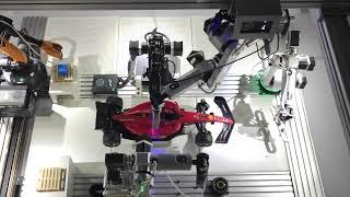 Robots Teamwork in Action ! Mirobot & HARO380 Unite to Assemble a Racing Car !