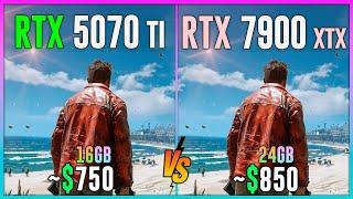 RTX 5070 TI vs RX 7900 XTX - Test in 16 Games