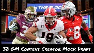 32 Content Creator GM Mock Draft 2024