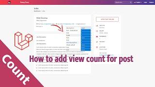 How to add view count for post in Laravel 9 HR | System Management