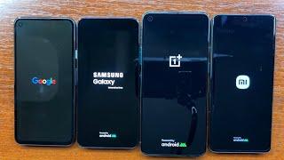 Google Android 13 vs Samsung One UI 4.1 vs OnePlus OxygenOS 12 vs Xiaomi MIUI 13 Boot Animations