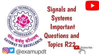 Signals and Systems (S&S ) R22 | Important Topics | Important Questions 2024 | ECE | EIE