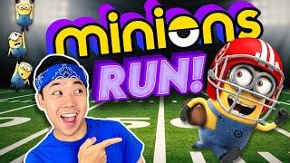  MINIONS Football Run + FREEZE DANCE | Brain Break Kids Workout | GoNoodle Inspired