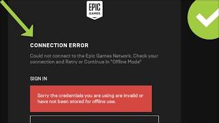 Epic Games Launcher - Connection Error