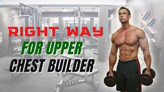 Right Way For Upper Chest Builder! | Maik Wiedenbach #shorts