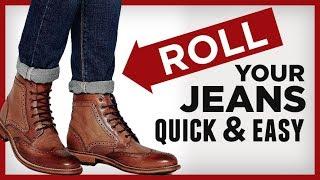 How To Roll Stack & Cuff Your Jeans | QUICK & Easy Denim Stacking For Men | RMRS Fashion Video