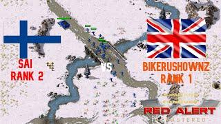 rank 1 bikeRUshownz vs Sai rank 2  Showmatch - Command and Conquer Remastered Collection Red Alert