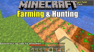 Minecraft Survival - Farming and Hunting (Survive & Thrive 2024) - Ep 2